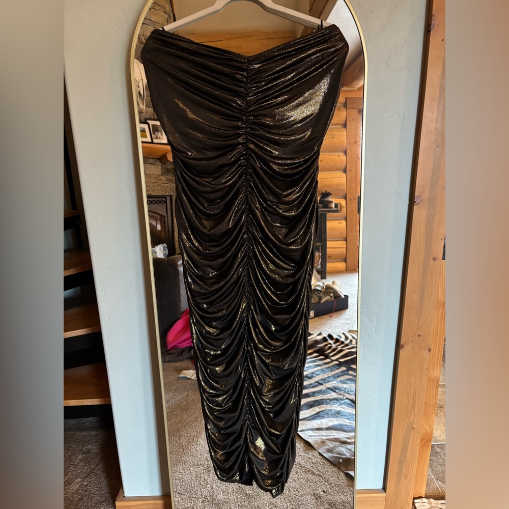 Rebdolls Metallic Black Dress